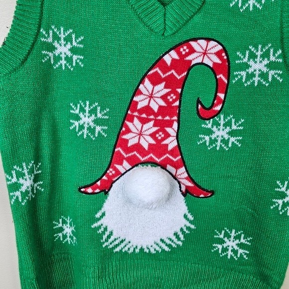 Merry Christmas by Poof gnome sweater vest size M - Picture 2 of 6